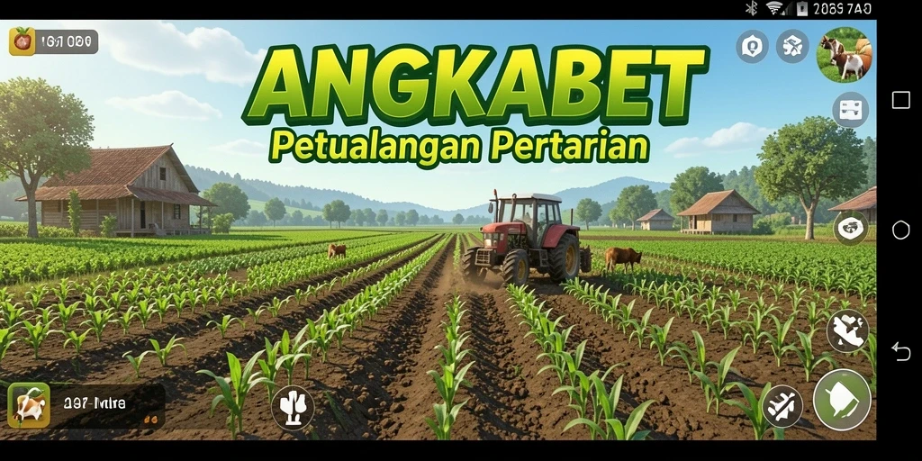 Gameplay seru ANGKABET menampilkan aktivitas bertani yang menarik.