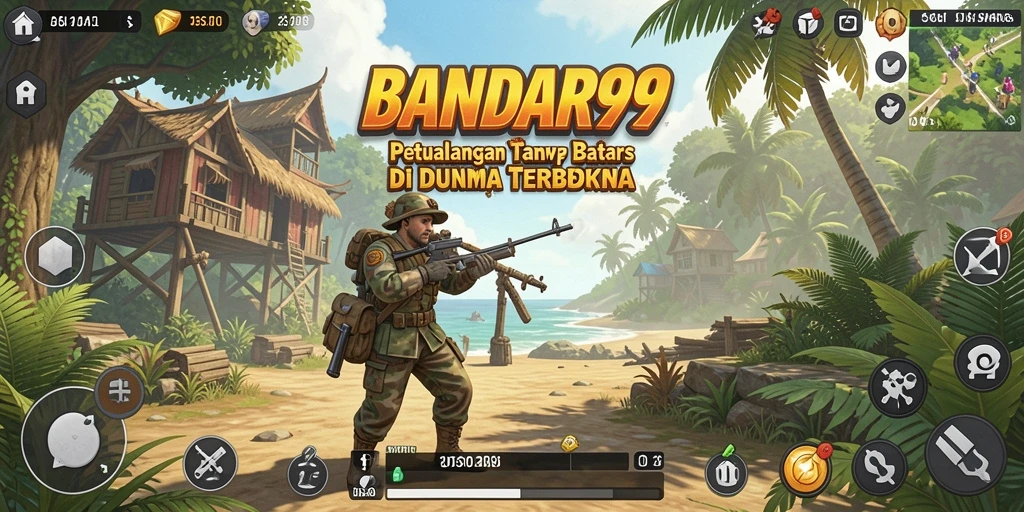 Screenshot utama BANDAR99 menampilkan aksi seru dalam dunia terbuka.