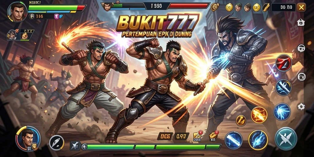 Screenshot gameplay BUKIT777 menampilkan aksi pertarungan intens.