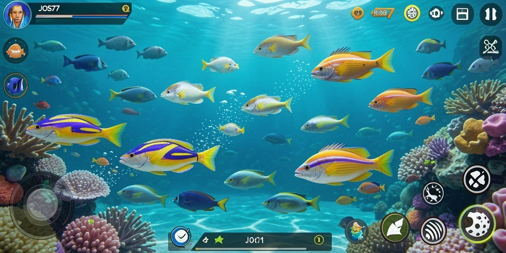 Gameplay seru JOS77 saat menangkap ikan.