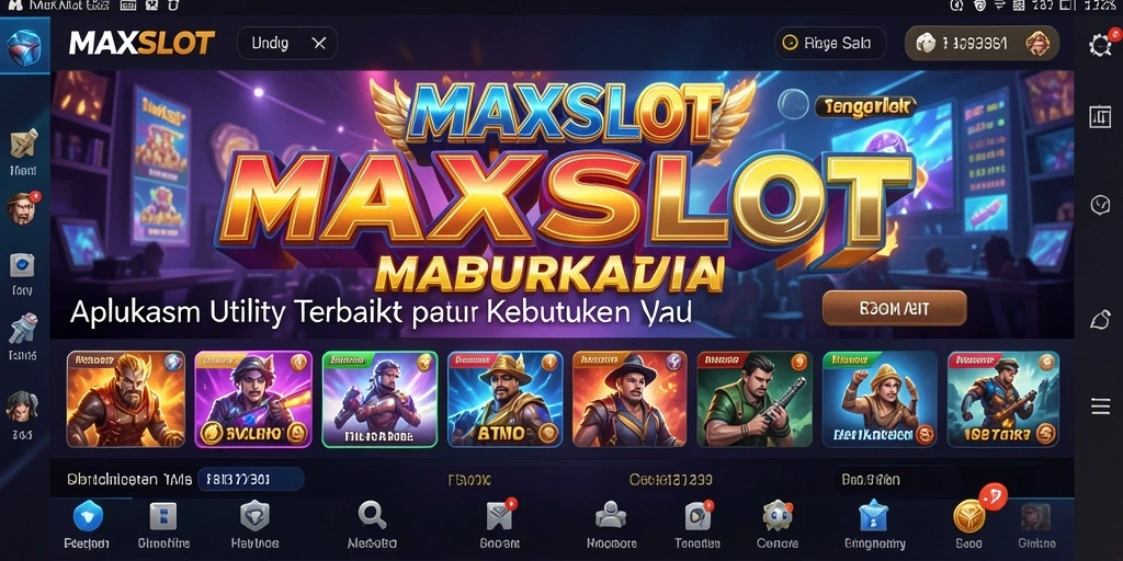 Tampilan antarmuka pengguna MAXSLOT yang intuitif dan responsif.