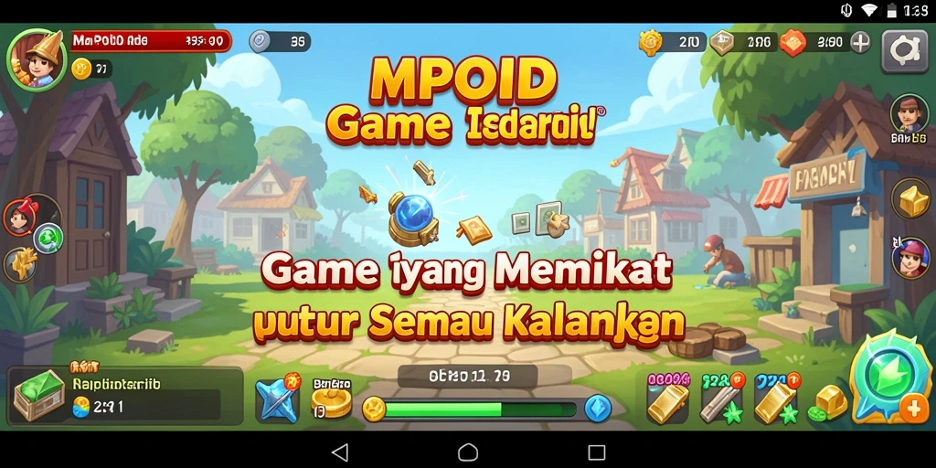 Screenshot MPOID menampilkan gameplay santai dengan karakter yang berkembang.